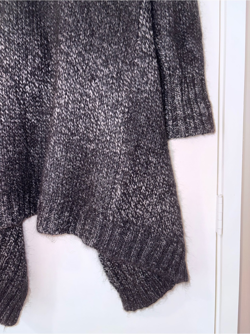 Eileen Fisher Open-Front Black Knit Cardigan Sweater - Picture 8 of 10